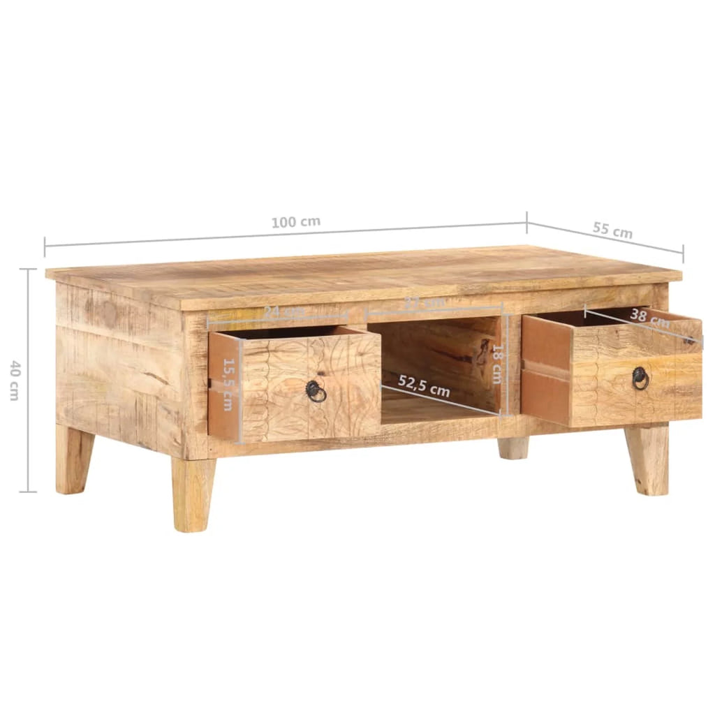 Rough Mango Wood Coffee Table N3741