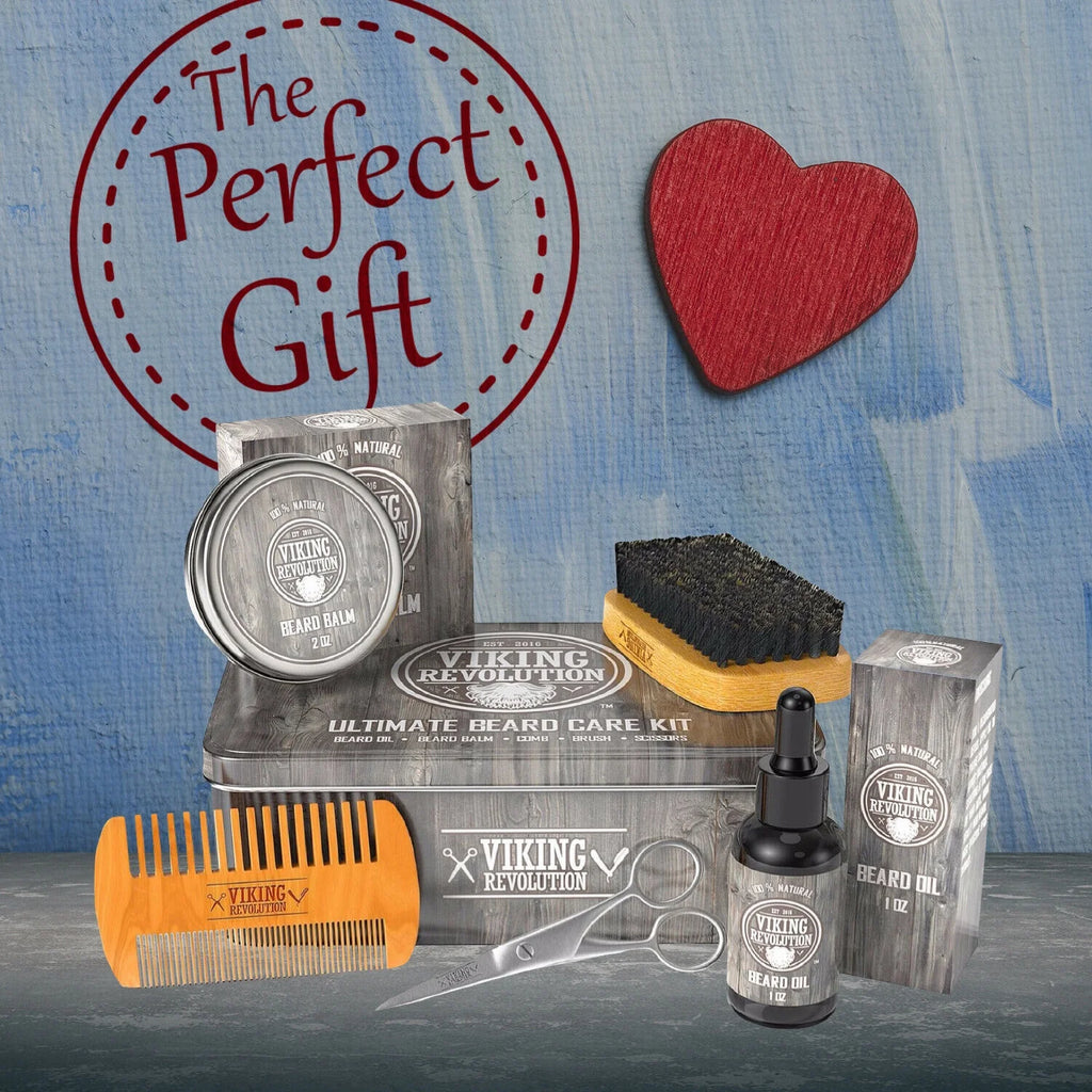 Beard Care Kit with Beard Balm, Beard Oil, Scissors L7483