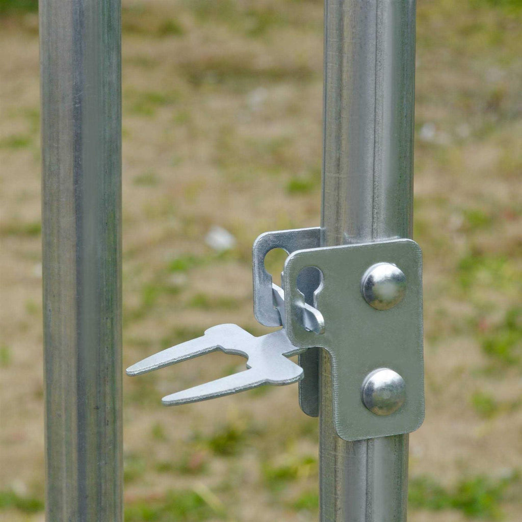 Metal Chicken Coop Walk-in Enclosure with Cover E1804