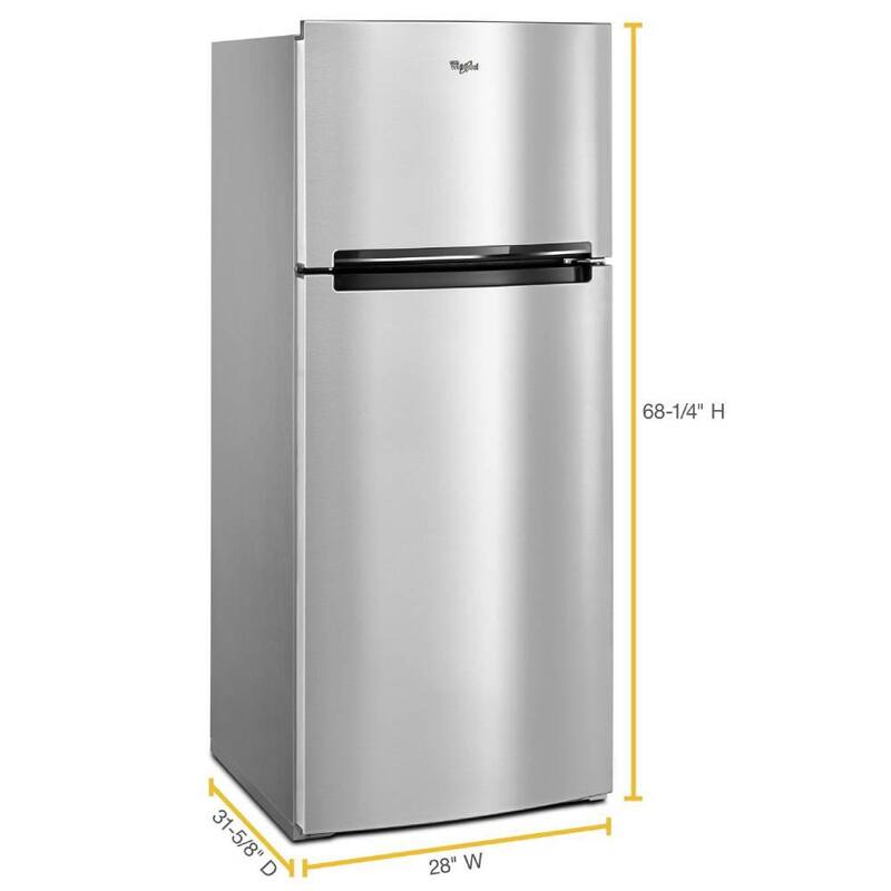 18 cu. ft. Top Freezer Stainless Steel Refrigerator Q473628
