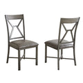 Gray Faux Leather Dining Side Chair T33219