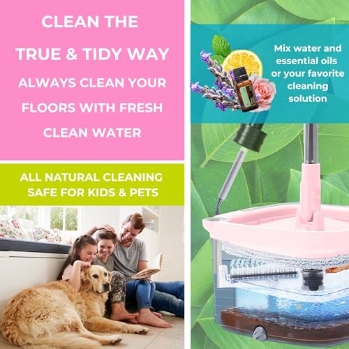 Square Spin Mop & Bucket System with 2 Microfiber Mop Pads K891