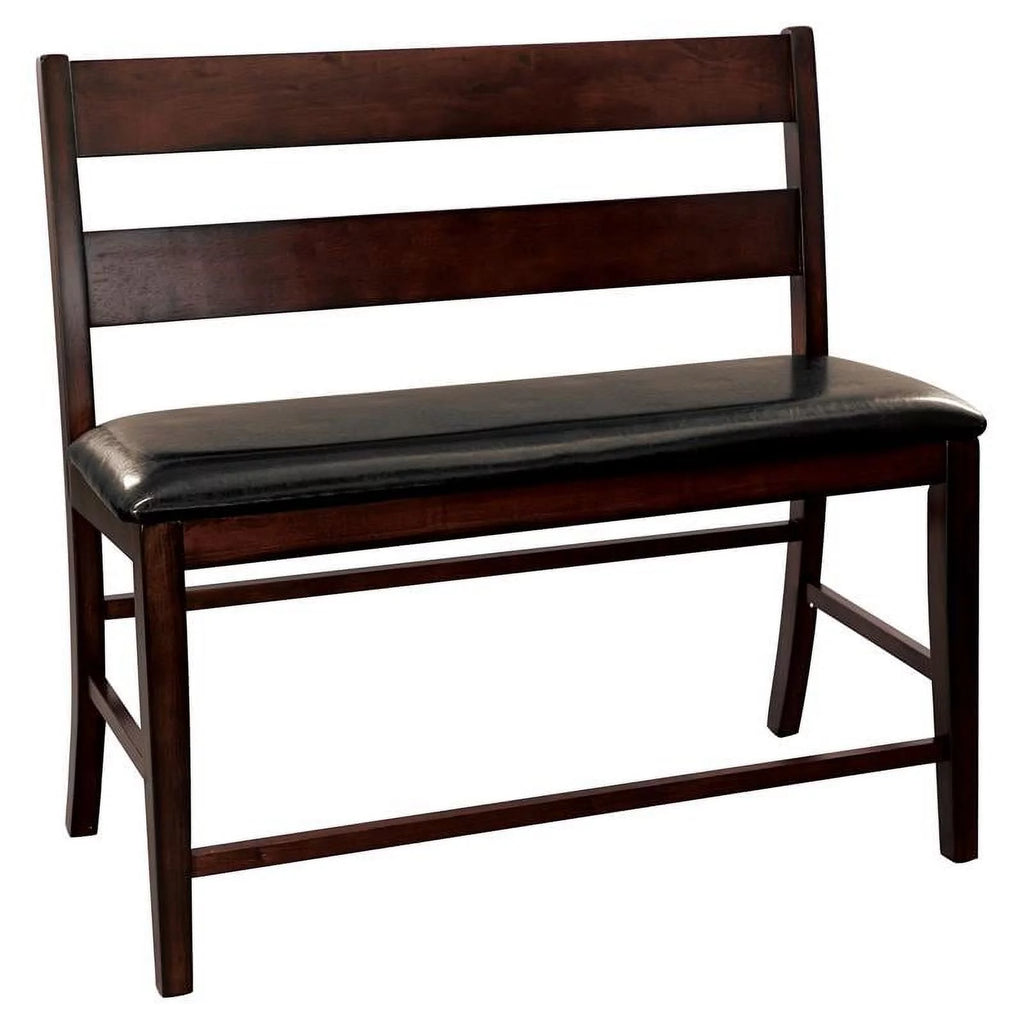 Wood Counter Height Dining Bench with Back I376192