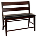 Wood Counter Height Dining Bench with Back I376192
