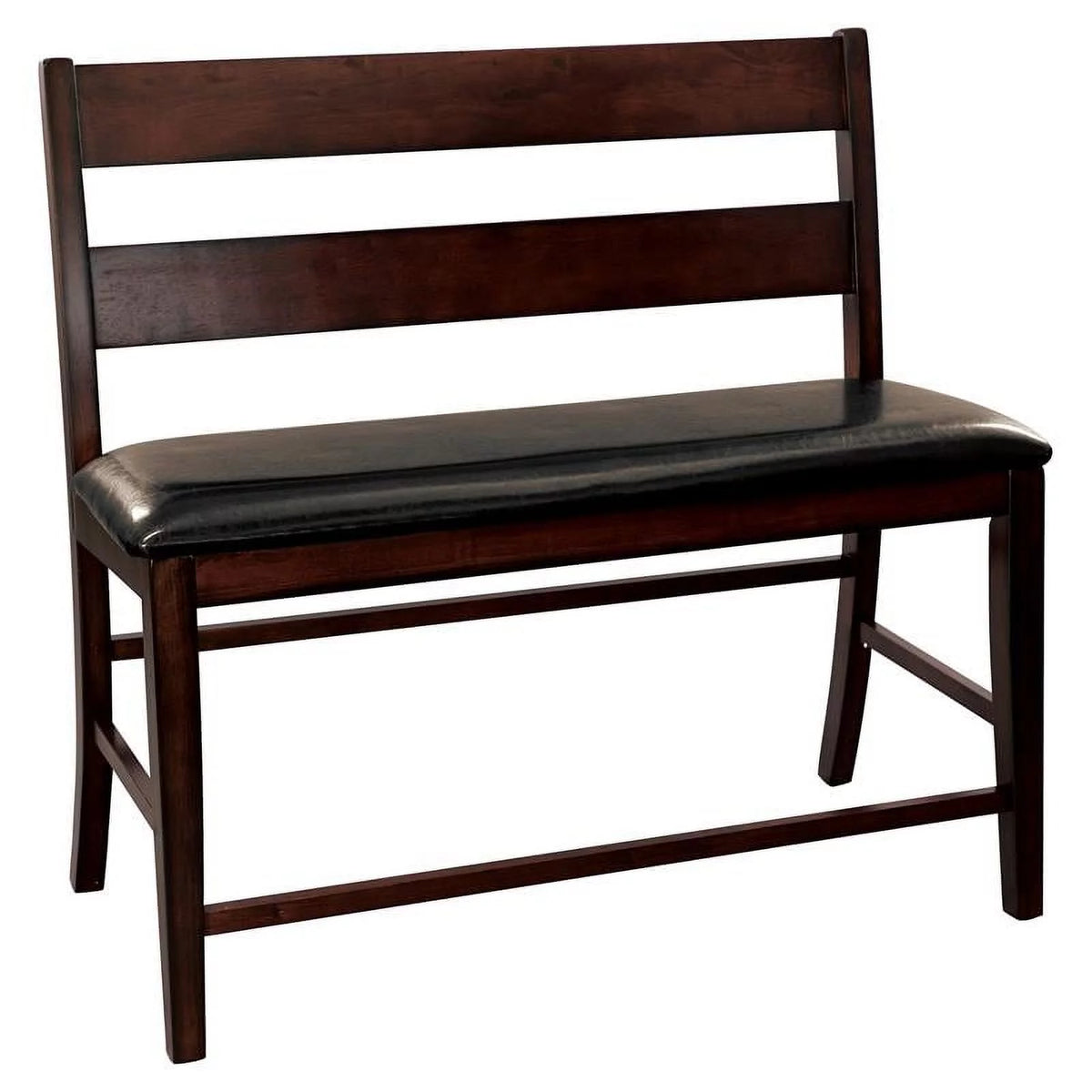 Wood Counter Height Dining Bench with Back I376192