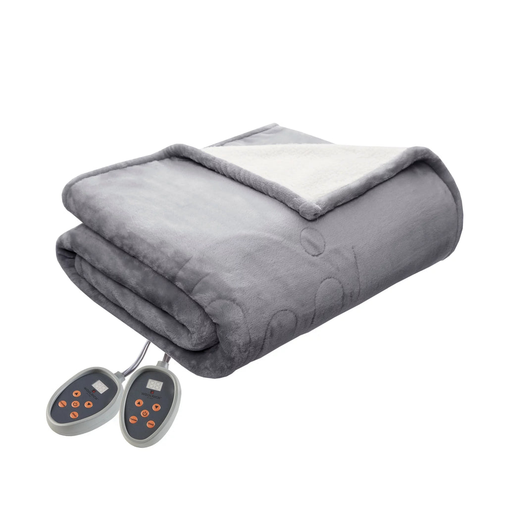 King Grey Knitted Electric Blanket J3025