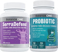15 Billion CFUs Time-Release Vegan Probiotic & Serrapeptase Bundle L332477