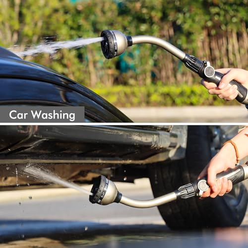Heavy Duty Metal Garden Hose Wand with 10 Spray Patterns T997411