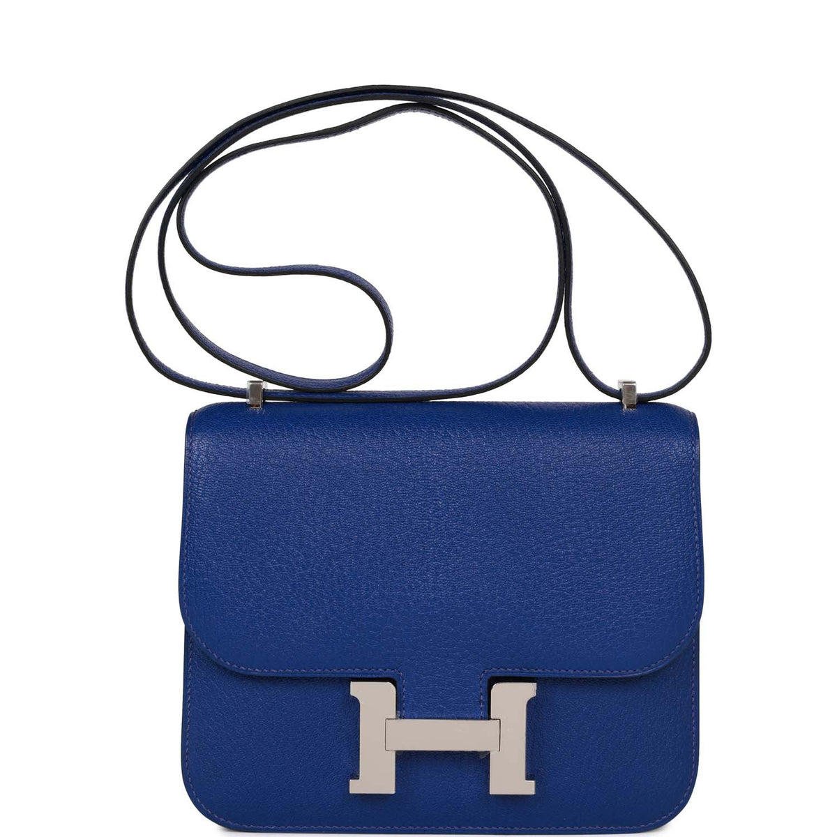 Constance 18 Bleu Electric Chevre Palladium Hardware D41550