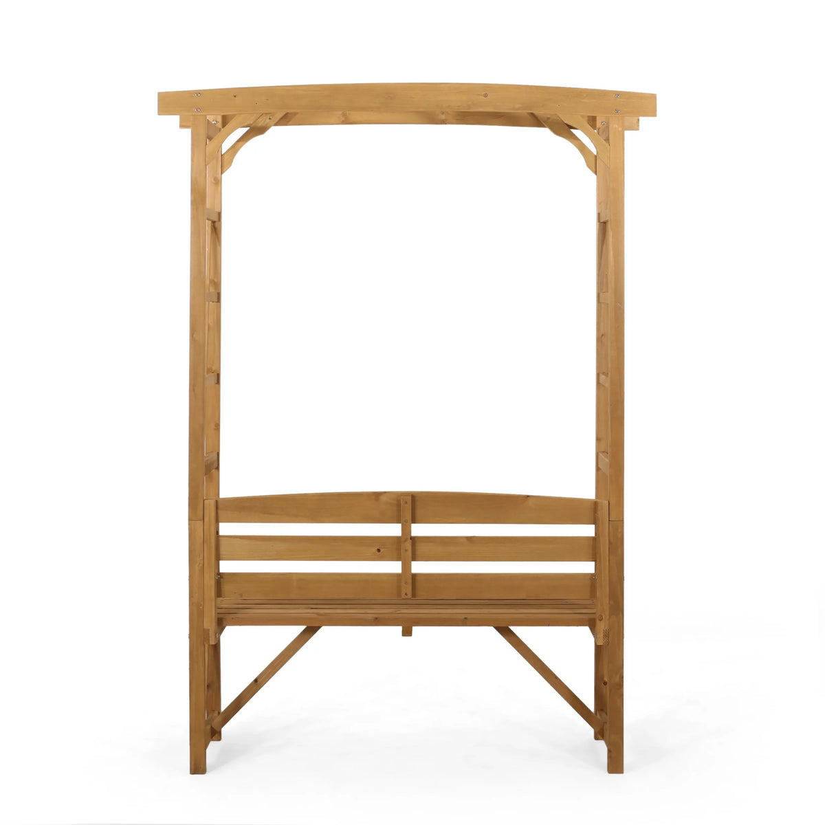 Outdoor Fir Wood Arbor Bench J666451