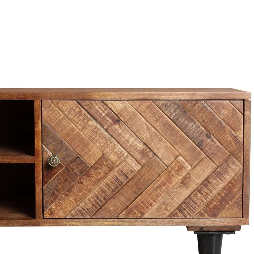 59" Solid Wood Media Console TV Stand Cabinet I973