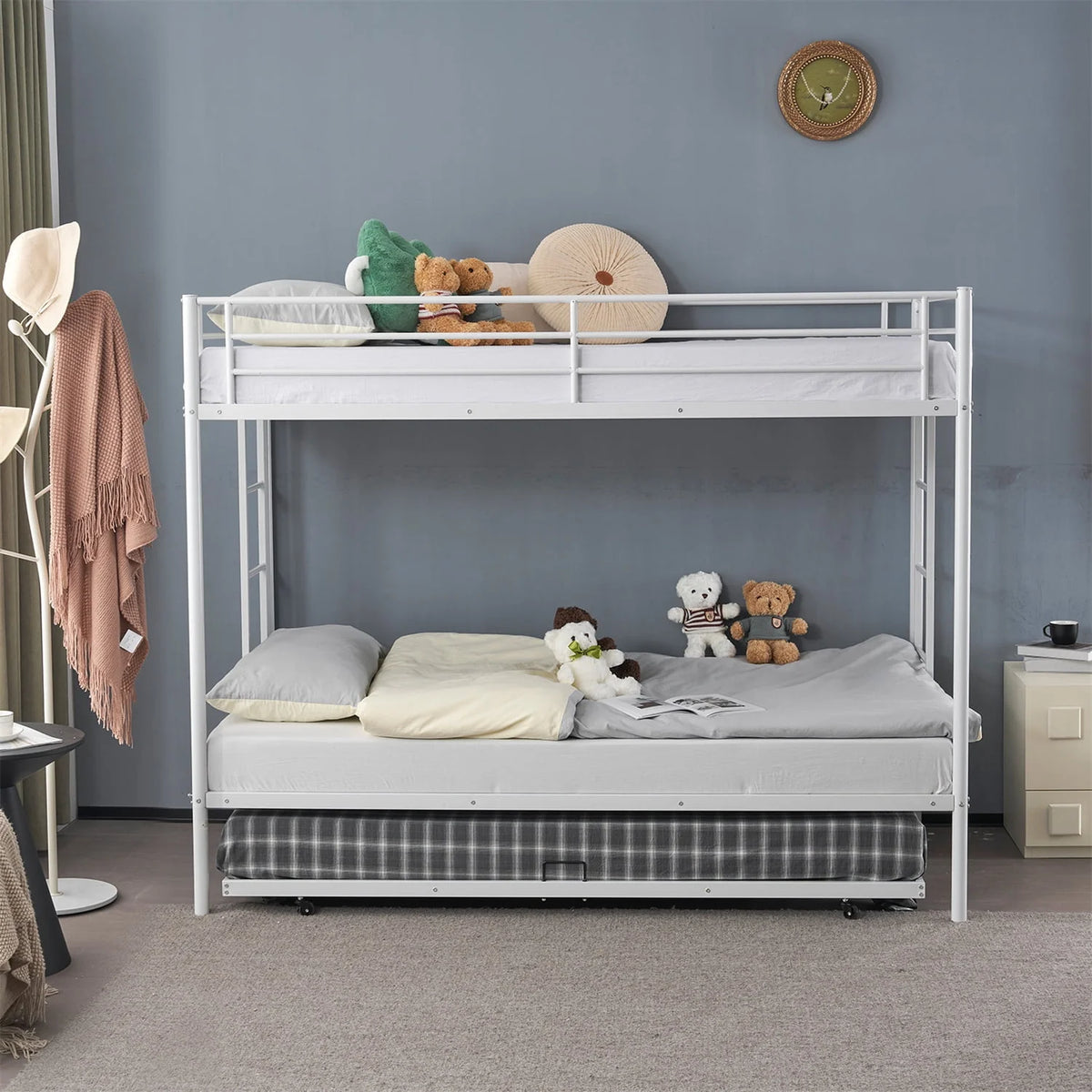 Twin over Twin Steel Bunk Beds N9949