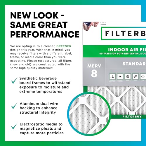 16x25x4 MERV 8 Pleated HVAC Air Filter 2-Pack C323