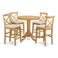 Oak Counter Height Pub Table & 4 Stool K767831