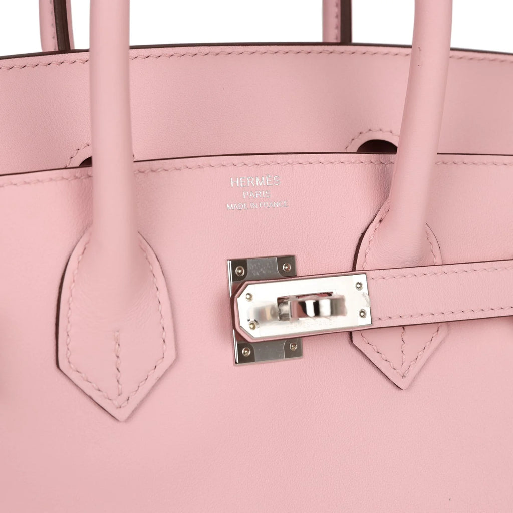Birkin 25 Rose Sakura Swift Palladium Hardware L6107