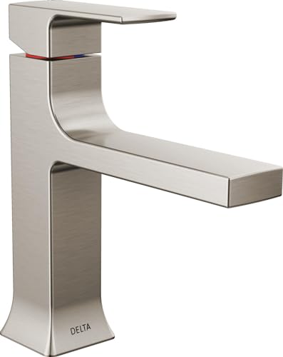 Matte Black 1 Hole Bathroom Faucet with Push-Pop Drain U976