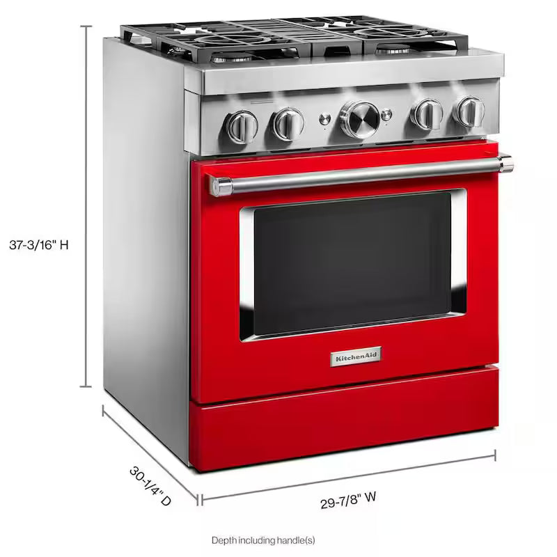 Passion Red 4-Burner Dual Fuel Freestanding Smart Range G907