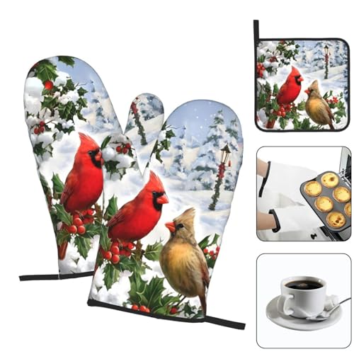 Christmas Oven Mitts and Pot Holders Set of 3 E945505