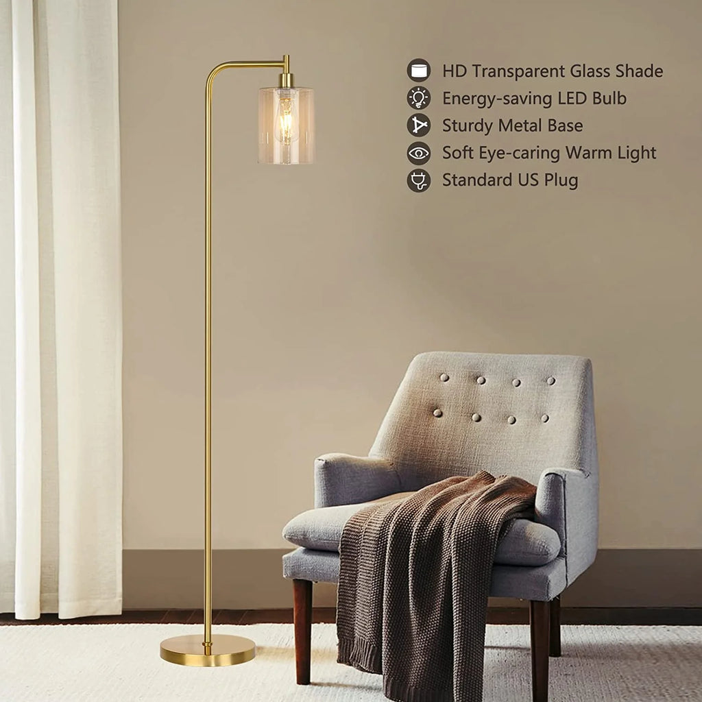 67” Gold Industrial Floor Lamp P354902