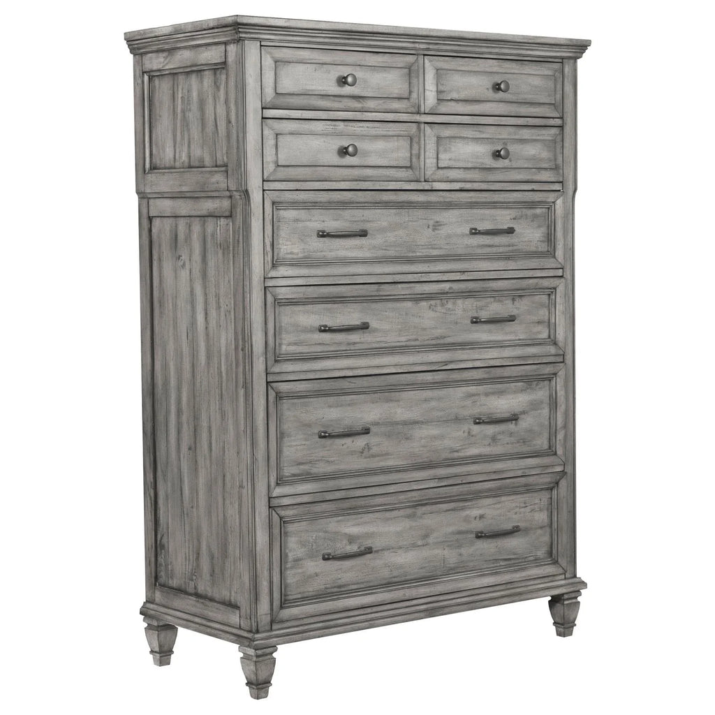 8 Drawer Rectangular Chest Grey X660