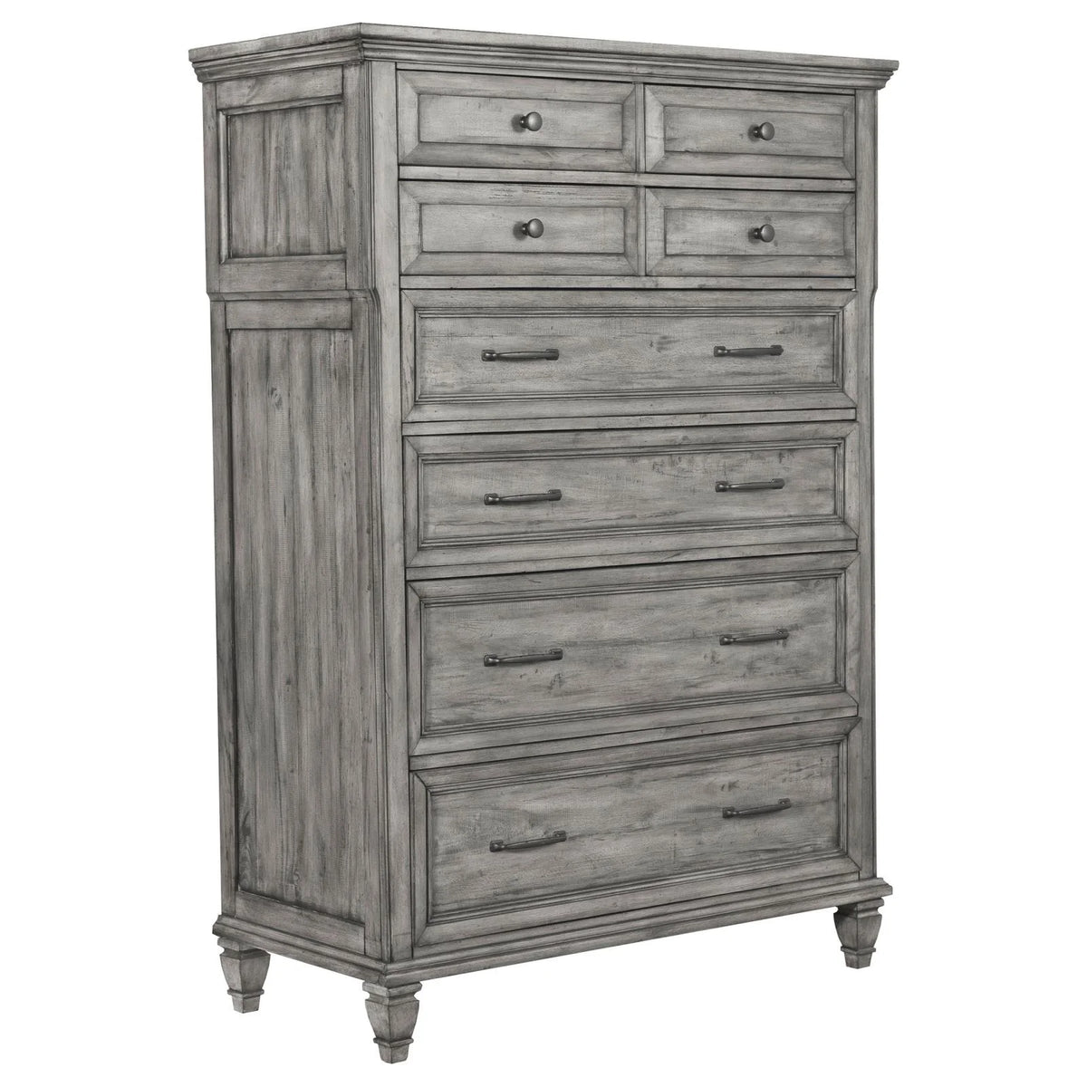 8 Drawer Rectangular Chest Grey X660