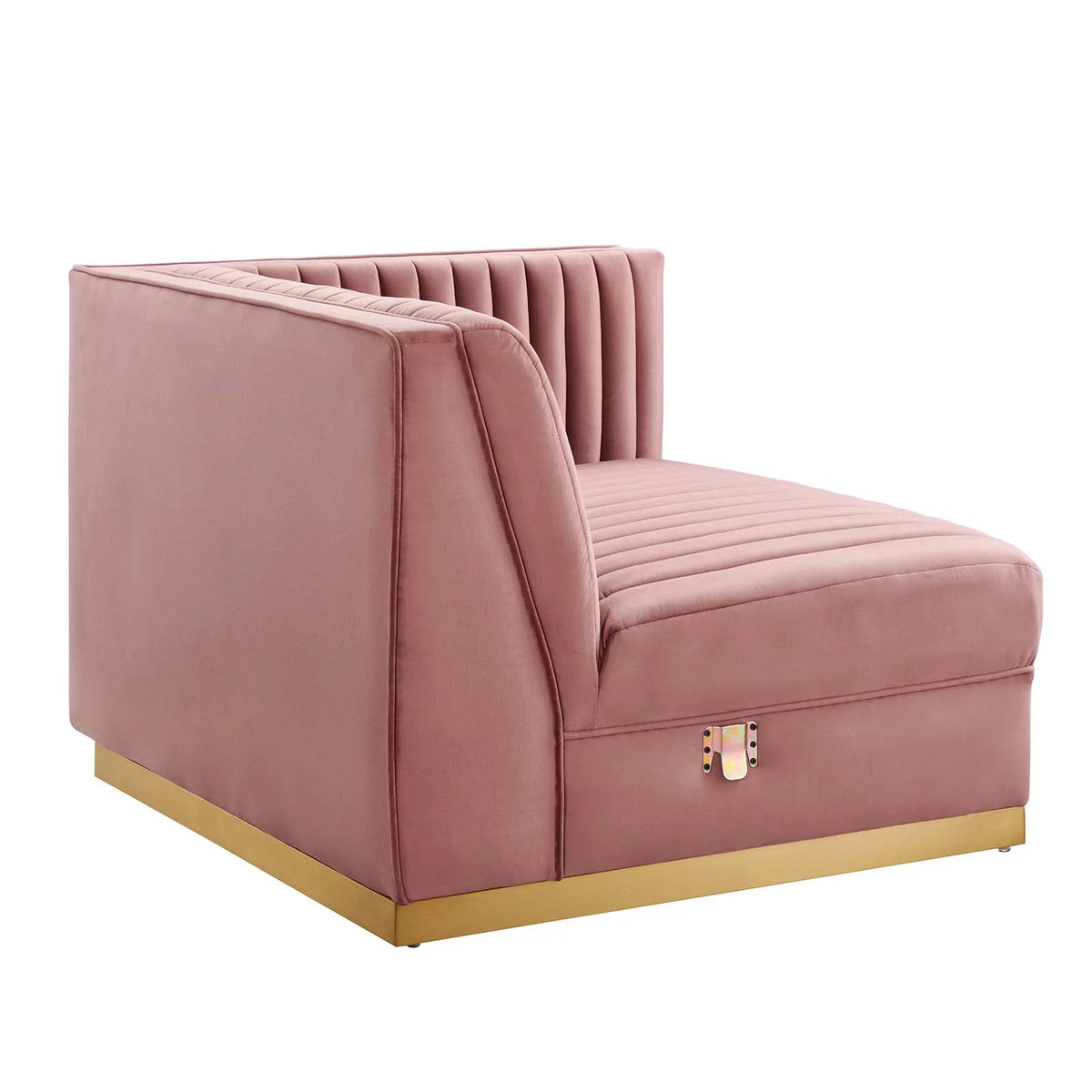 Channel Tufted Velvet 5-Piece Modular Sectional Sofa I2529