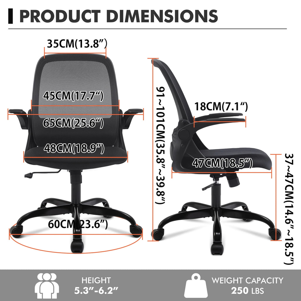 Black Ergonomic Mesh Office Chair S655