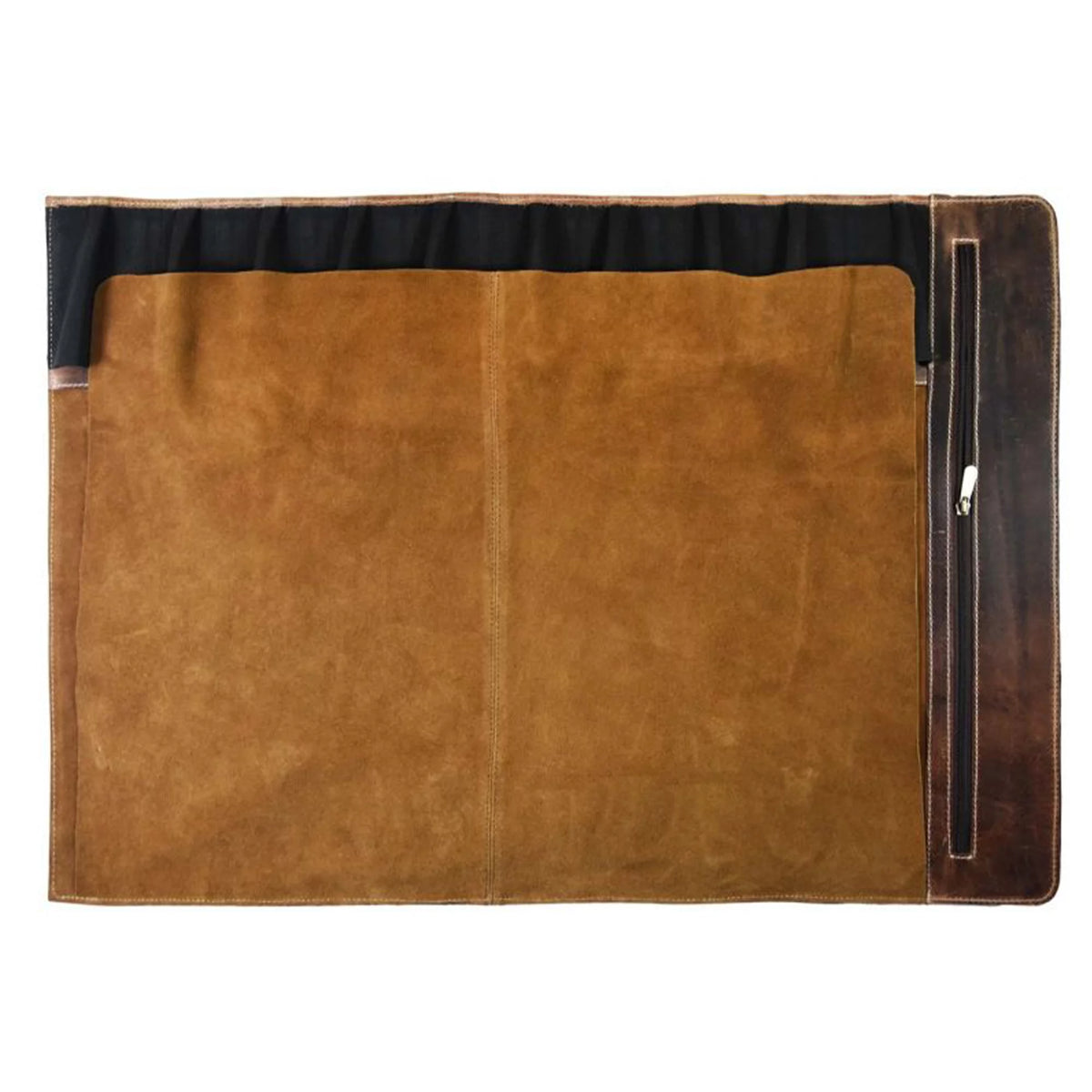 Walnut Brown Leather Knife Roll Storage Bag E8420