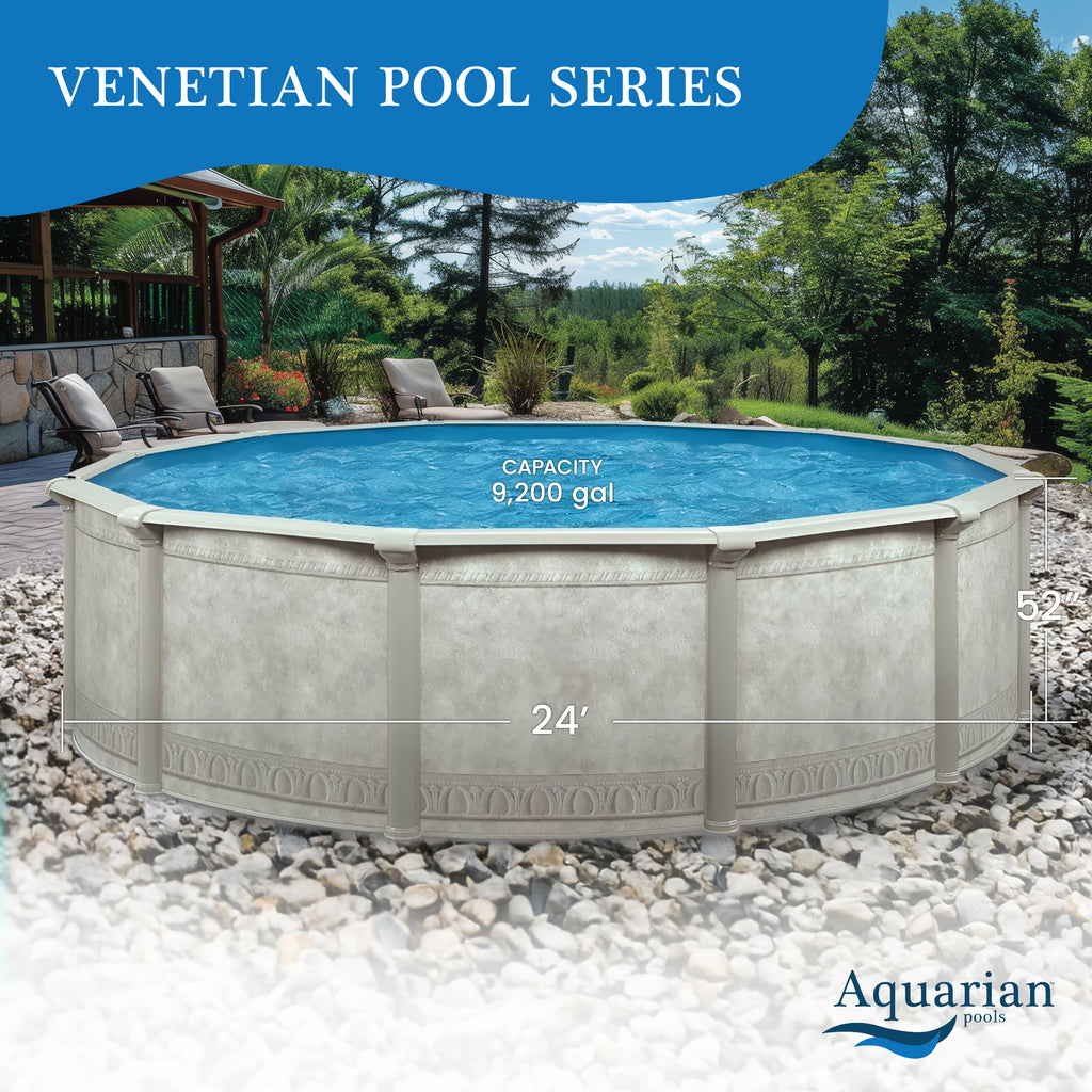 Khaki 18ft x 52in Above Ground Swimming Pool O13701