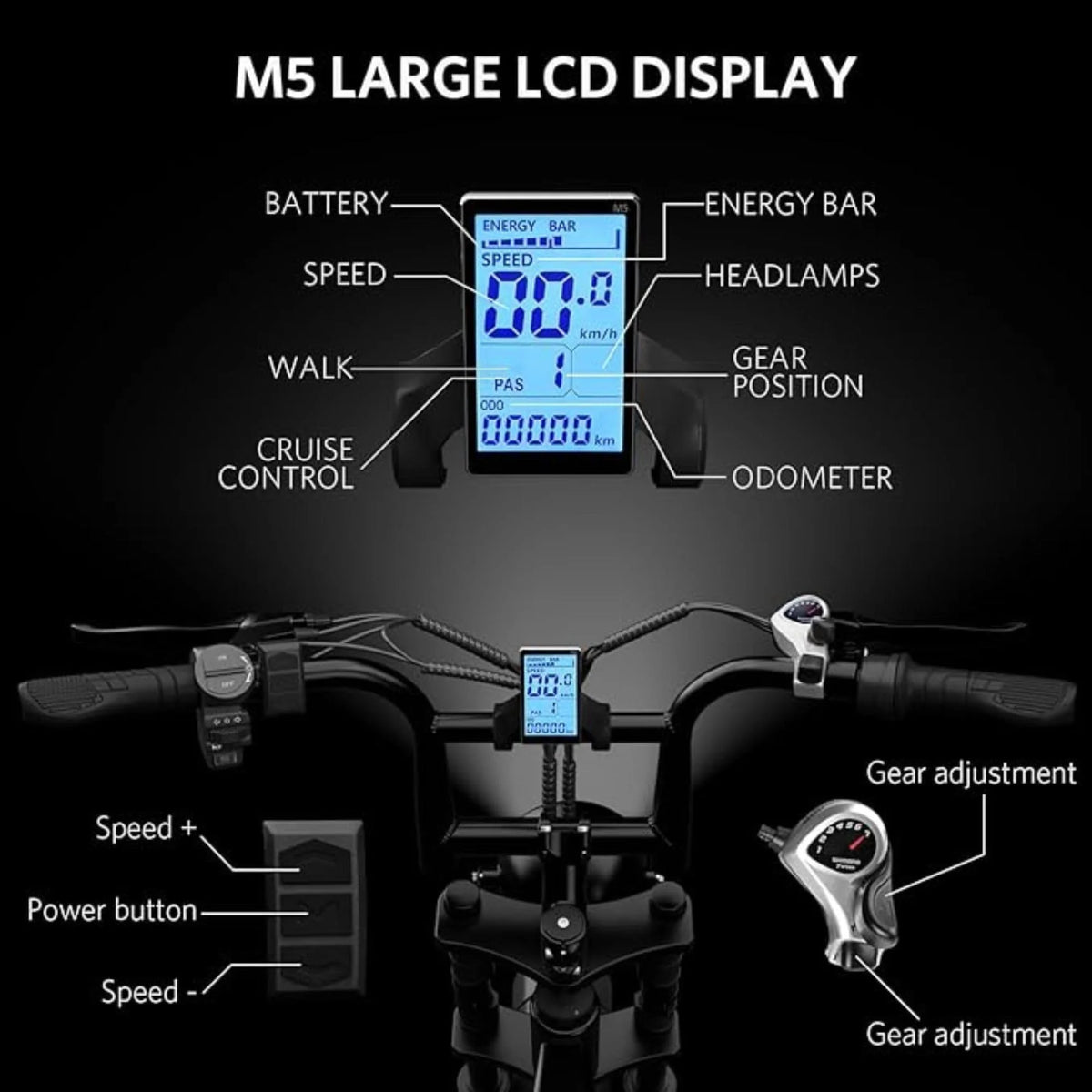 20" Fat Tire 750W Electric Bike with 48V 15AH Removable Battery D155