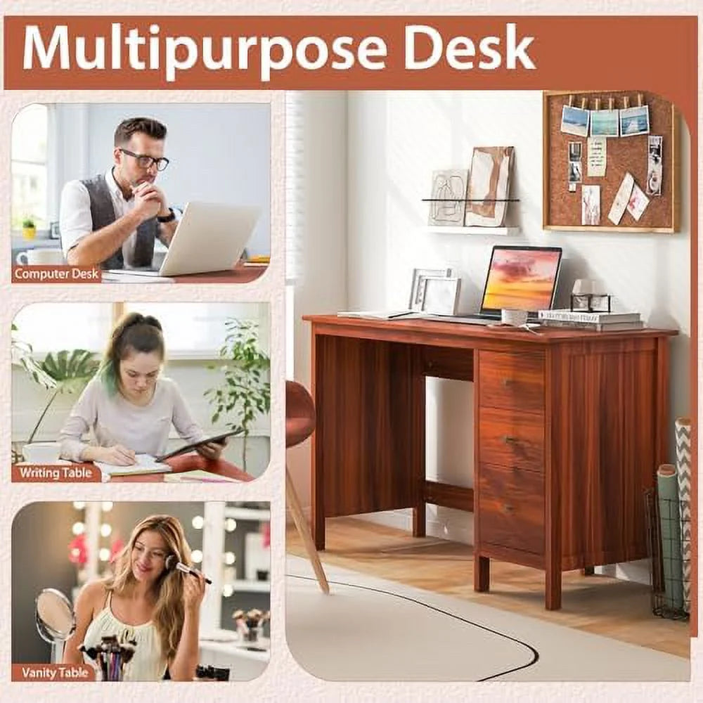 Black Desk with Drawers Z1060