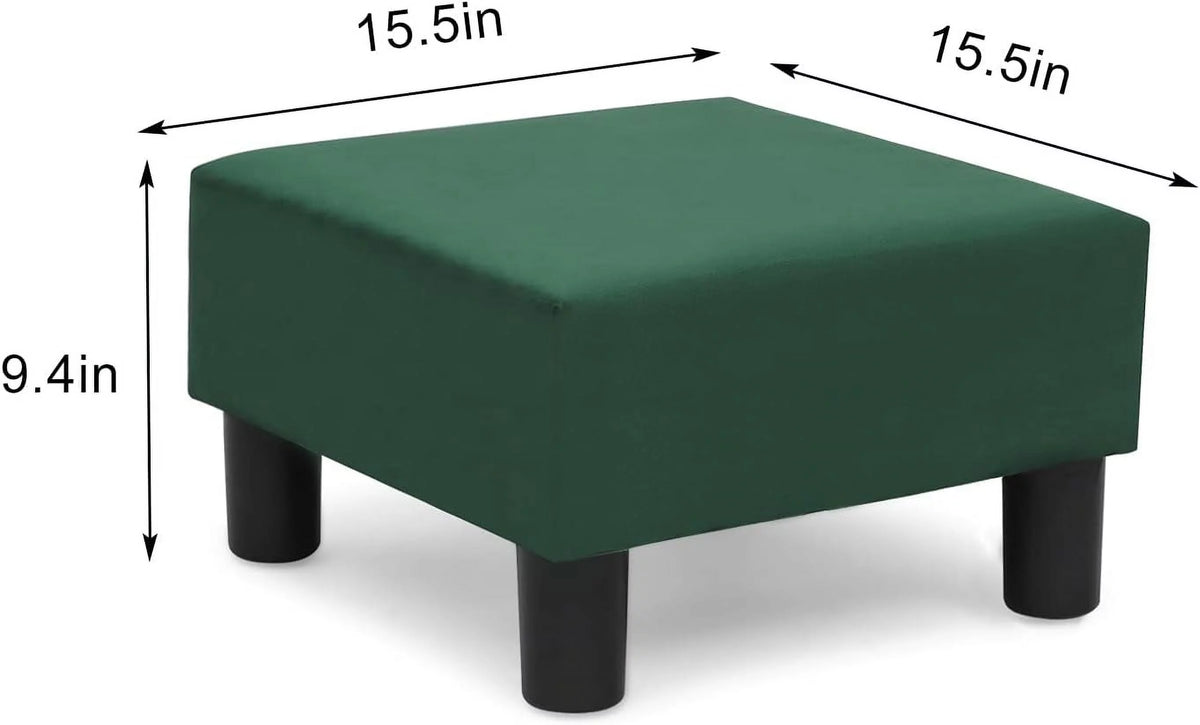 Small Modern Velvet Footstool Ottoman I54164