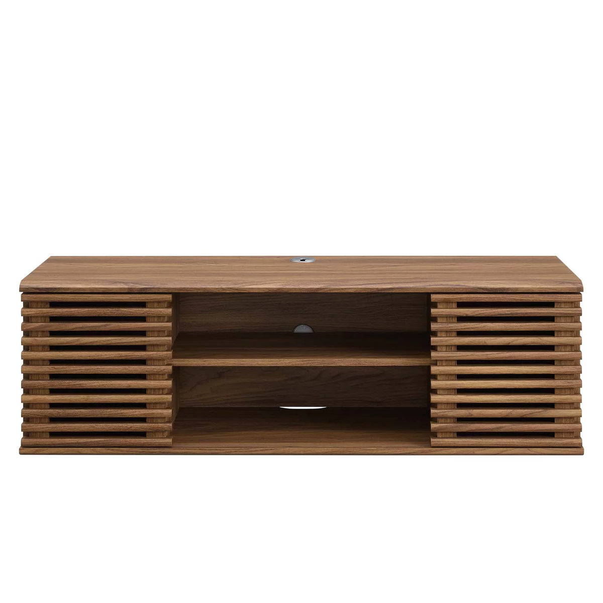 46" Wall-Mount Media Console TV Stand in Walnut Q29393