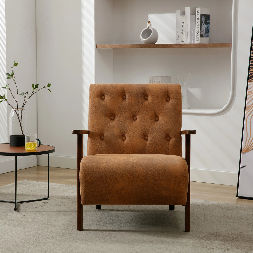 Lounge Arm Chair Wood Frame E77856
