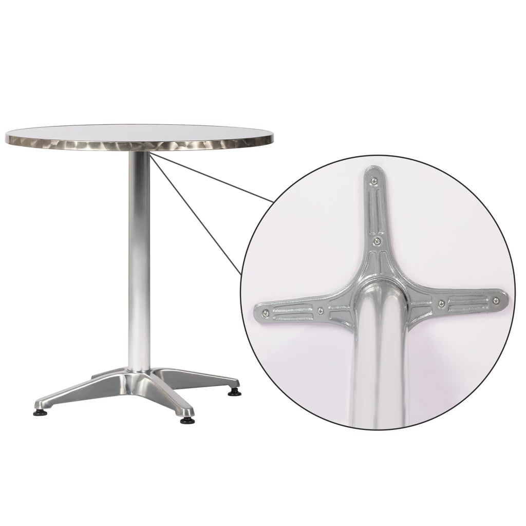 27.5 Round Aluminum Bistro Table P914