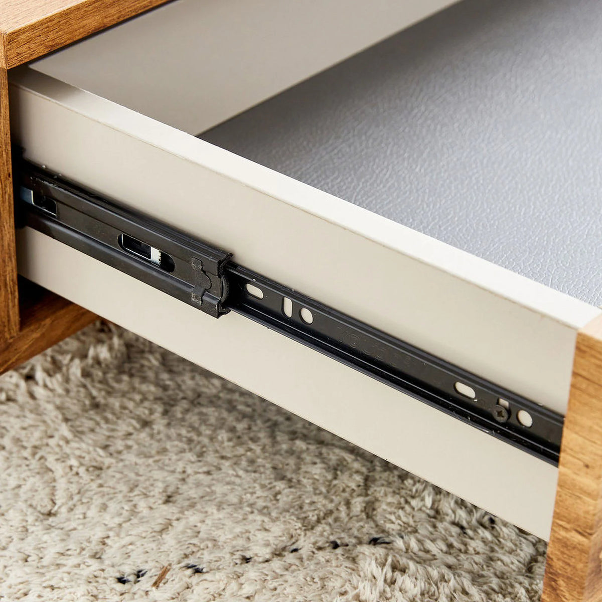 Modern Coffee Table with 2 Drawers White Finish P315