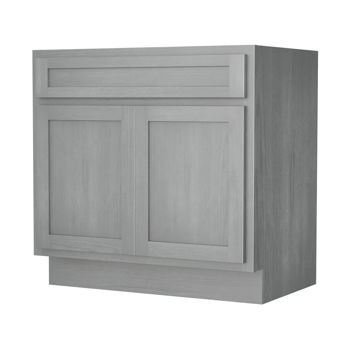 30 Inch Double Shutter Door Bathroom Vanity Base Cabinet with Soft Closing Drawer O2046