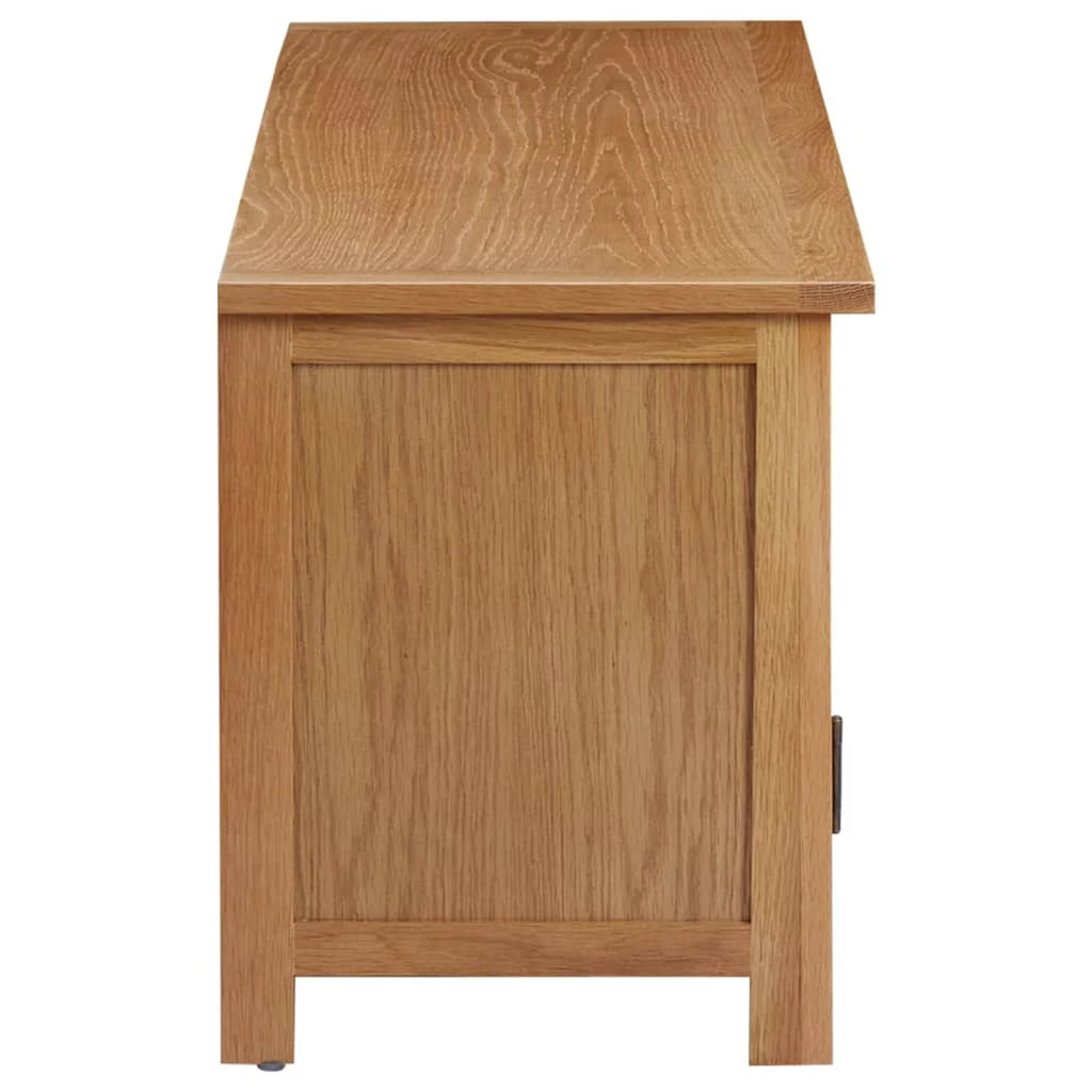 Oak Wood TV Cabinet with 2 Glass Doors B822