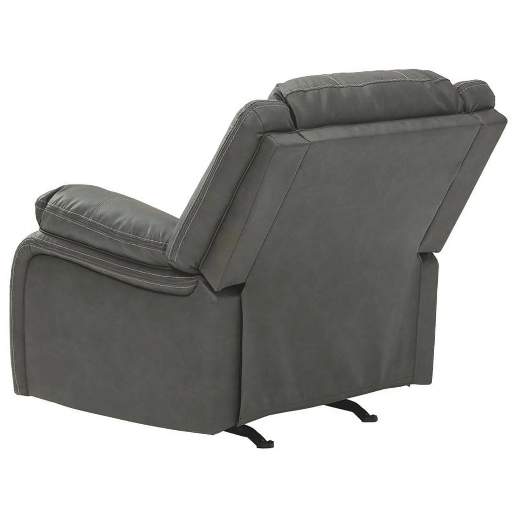 Gray Faux Leather Rocker Recliner X945351