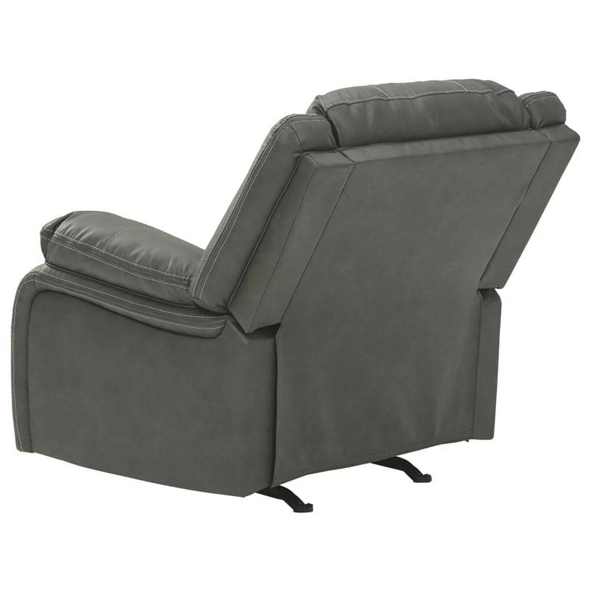 Gray Faux Leather Rocker Recliner X945351