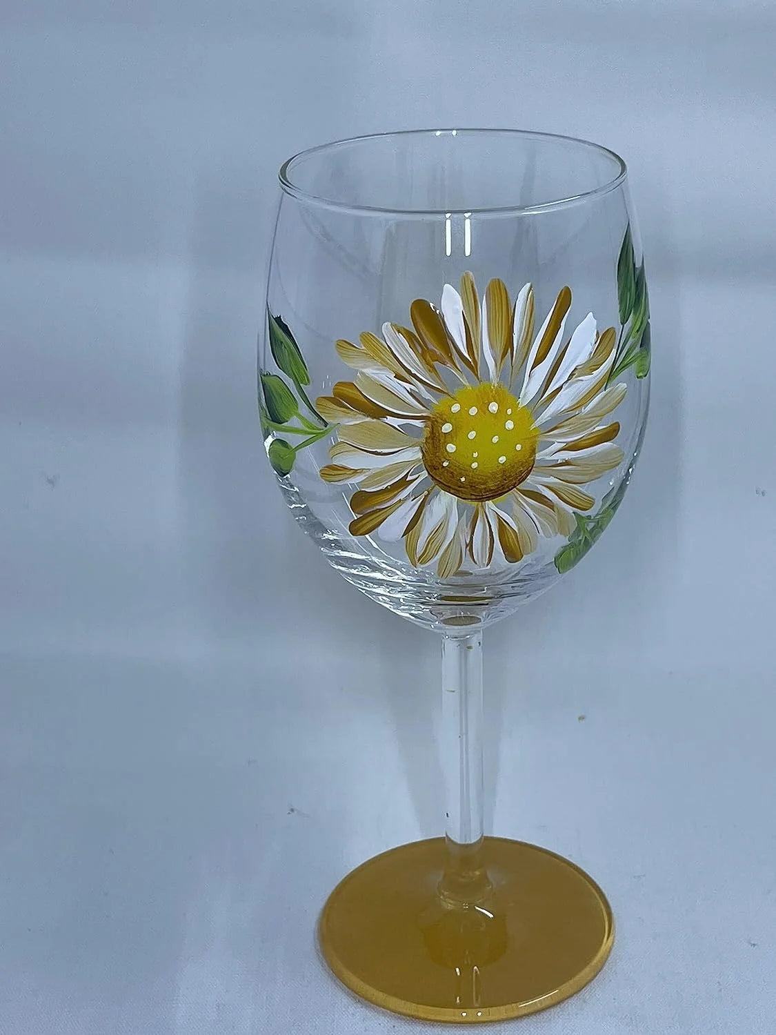 Hand Painted Flower Wine Glasses Q892