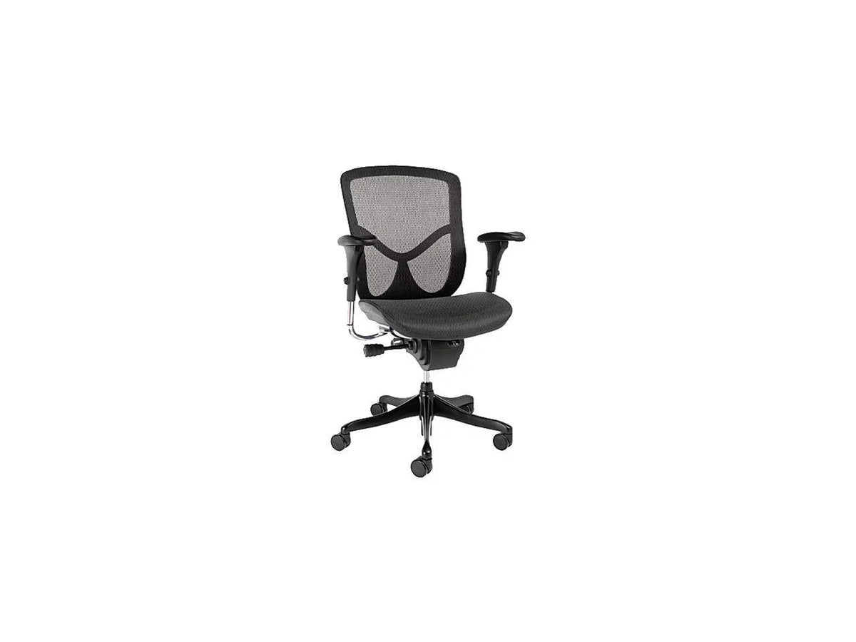 Black Ergonomic Mid-Back Mesh Chair Q7801