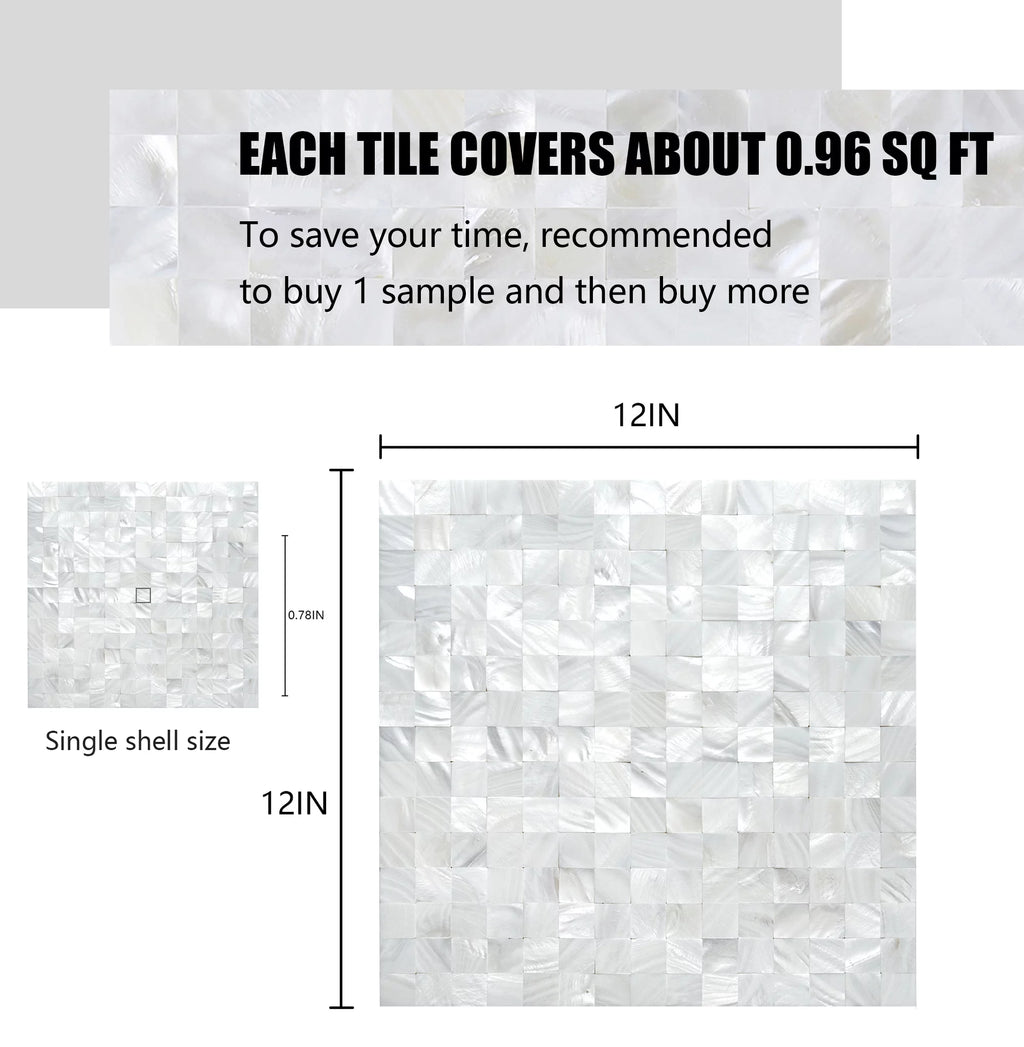 Peel and Stick Mosaic Shell Backsplash Tile N916