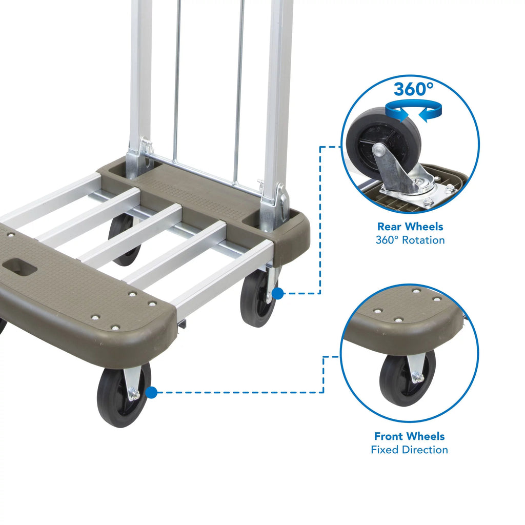 Folding Platform Hand Truck with Expandable Base T6386
