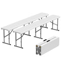 White 6ft Plastic Folding Bench 2 Pack H610214