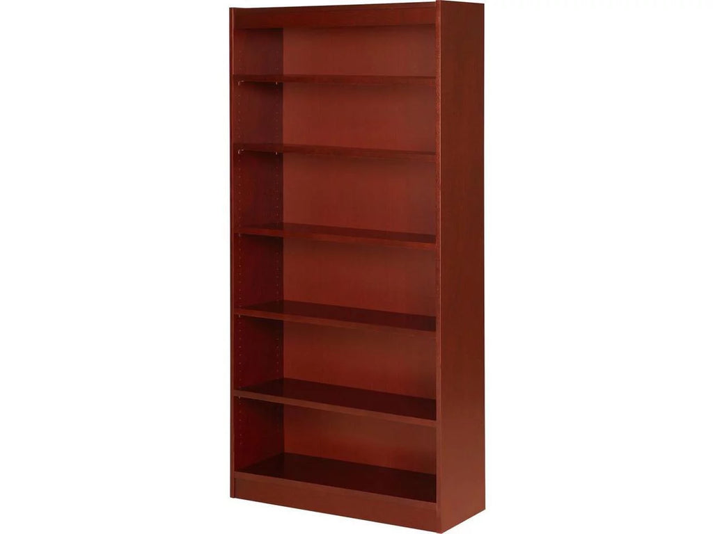 Six Shelf Wood Veneer Cherry Panel Bookcase H961