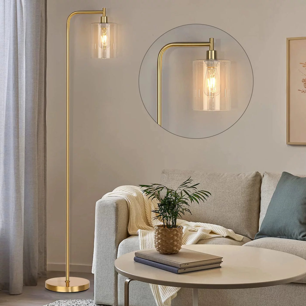 67” Gold Industrial Floor Lamp P354902