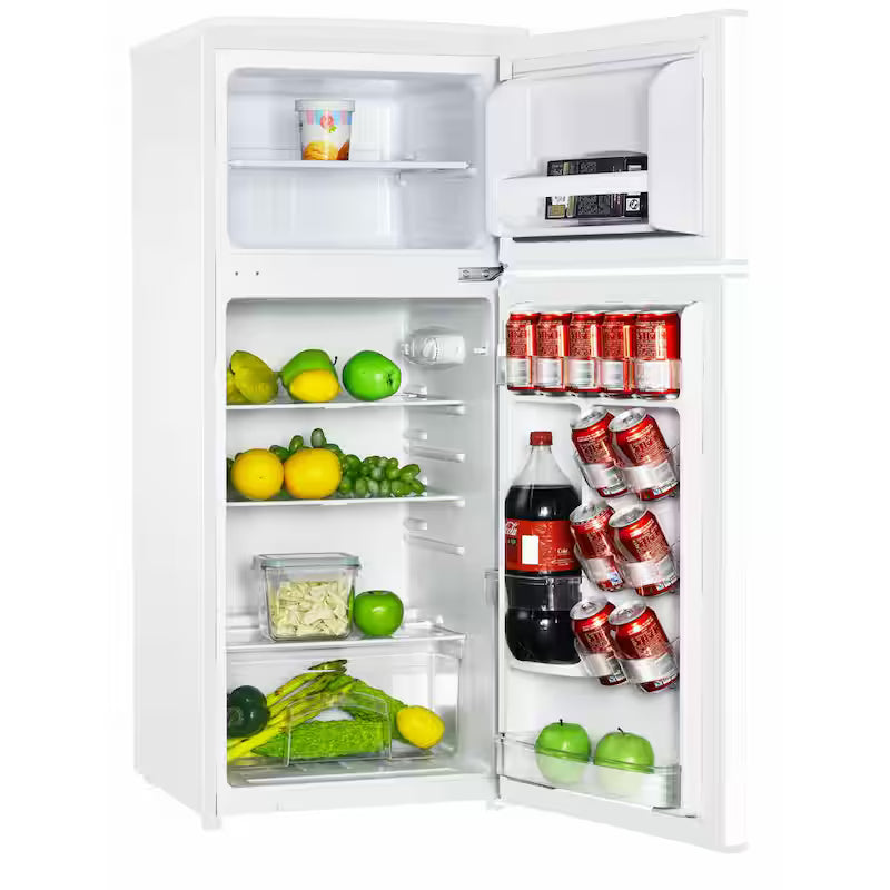18.5 in. W 4.5 cu. ft. 2-Door Mini Refrigerator with Freezer in White G69014