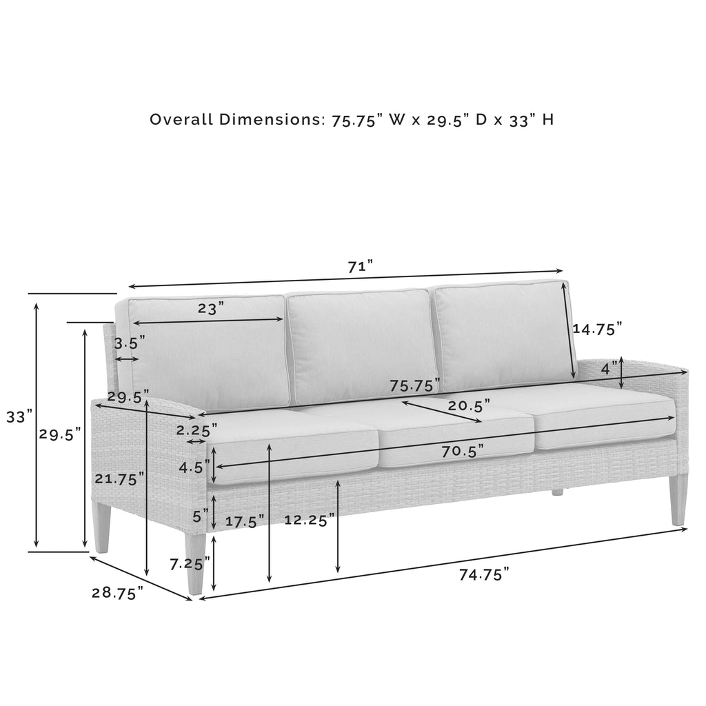 Outdoor Wicker 4 Piece Sofa Set O7414