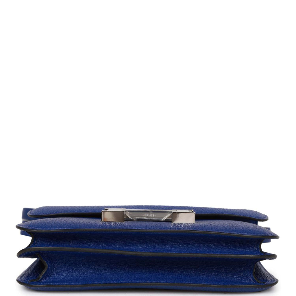 Constance 18 Bleu Electric Chevre Palladium Hardware D41550